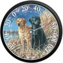 Black and Yellow Labrador Thermometer